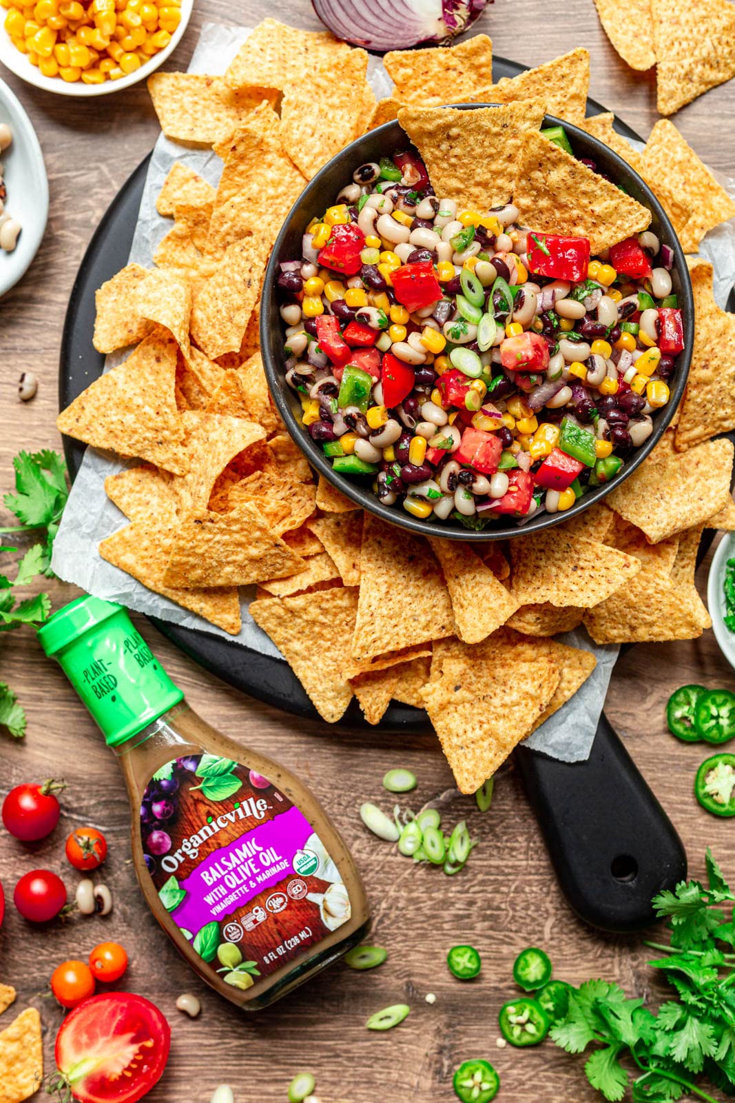 Organicville Balsamic with Olive Oil Vinaigrette & Marinade - Balsamic Vinaigrette Salad Dressing, Gluten Free, Organic, 0g Adde