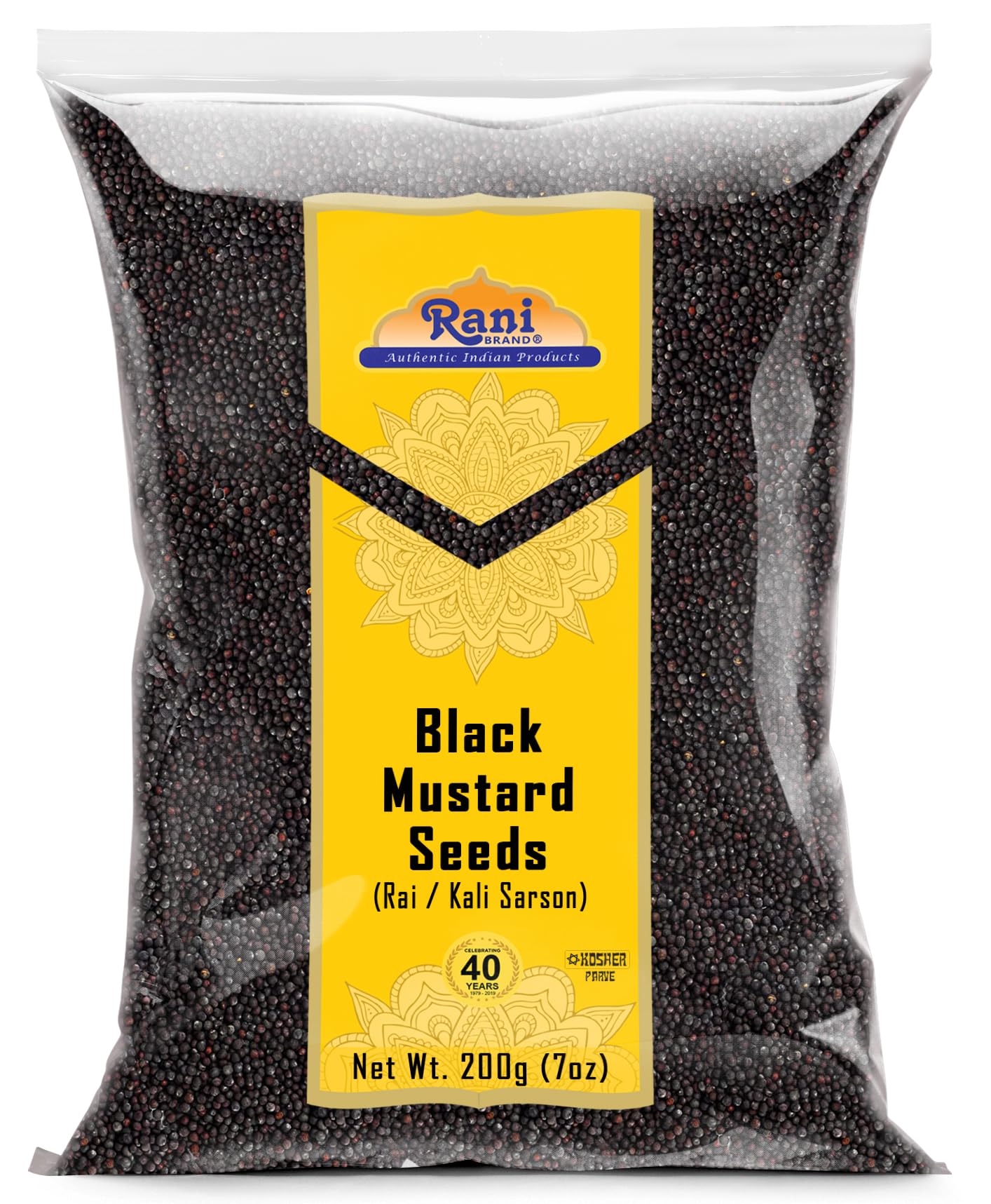 Rani Black Mustard Seeds Whole Spice 7oz | All Natural, Gluten Friendly, NON-GMO, Vegan, Indian Origin