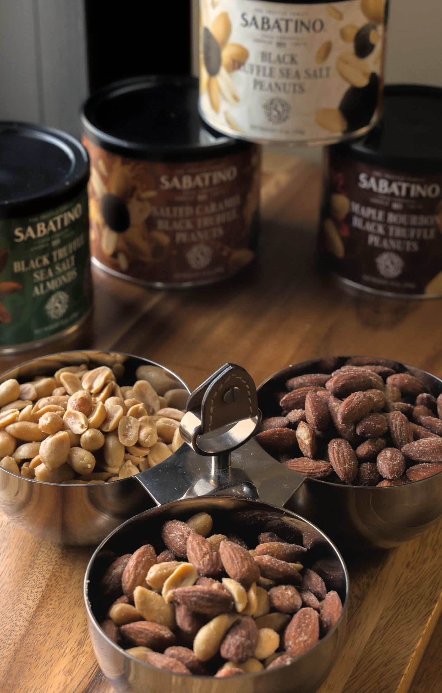 Sabatino Tartufi Gourmet Roasted Peanuts with Maple spirit-inspired flavor & Black Truffle, 10 oz Tin