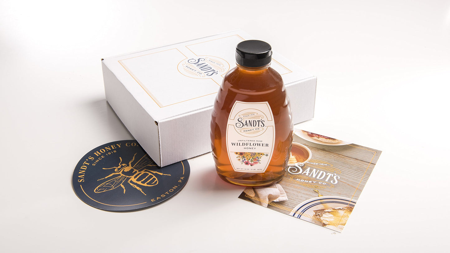 Sandt'S Wildflower Honey, Unfiltered Raw Honey, Non-Gmo Genuine, Pure Honey (2 Lbs)