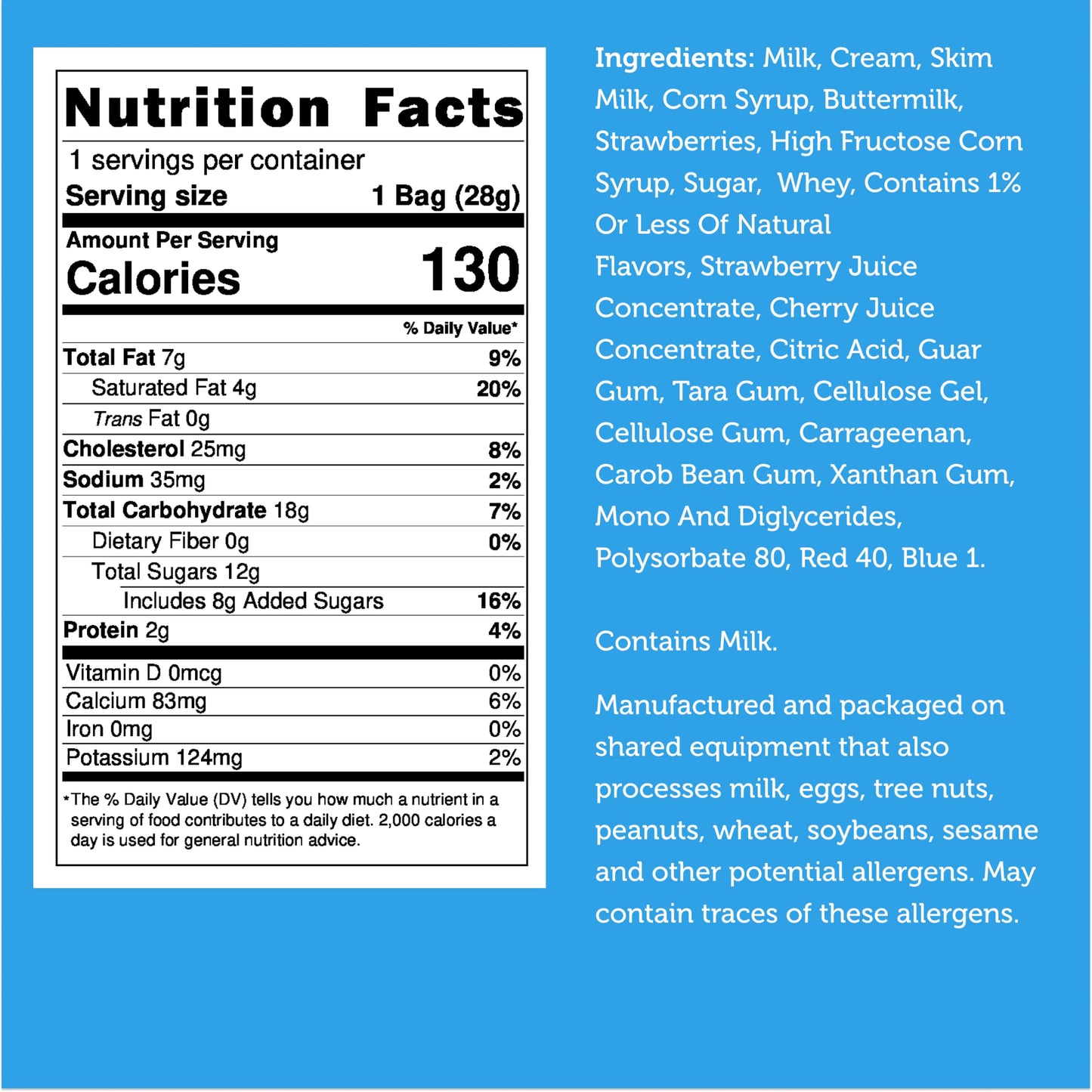 Arctic Farms Freeze Dried Ice Cream That Does Not Melt (Strawberry)
