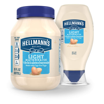 Hellmann'S Light Mayonnaise Light Mayo Squeeze Bottle Pack Of 3 For A Creamy Condiment For Sandwiches And Simple Meals Made With