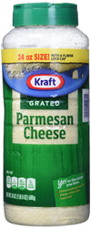 Kraft 100% Grated Parmesan Cheese, 24 Oz, Pack of 1, Convenient Topping for Pasta and Pizza