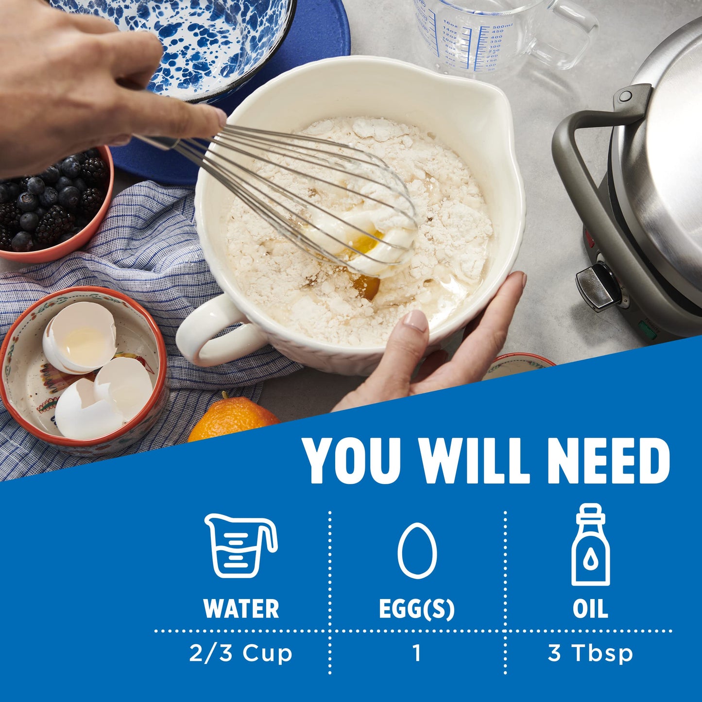 Krusteaz Belgian Waffle Mix, Light & Crispy, No Artificial Flavors or Preservatives, 112 Ounce (Pack of 3)