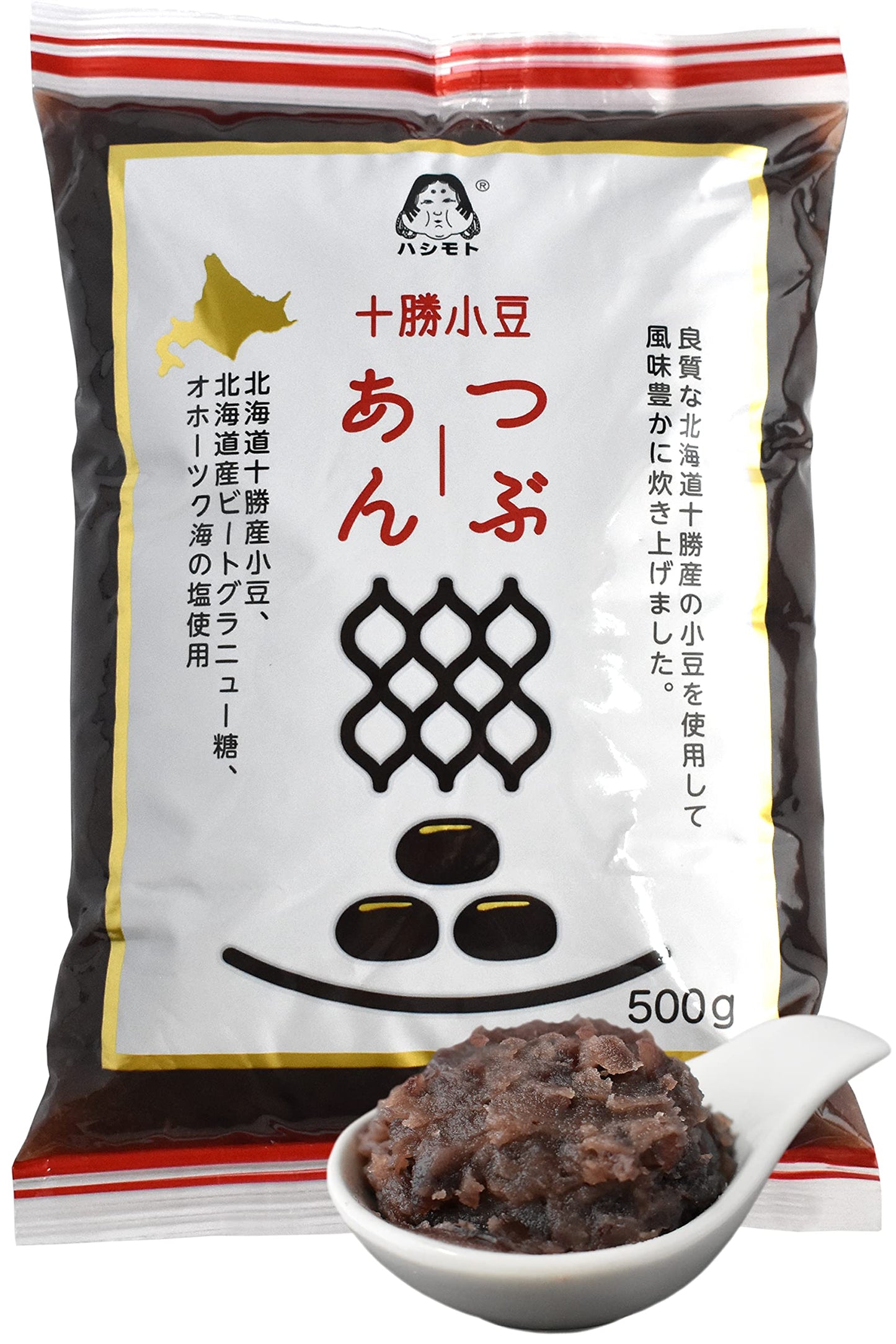 Red Bean Paste -Adzuki Beans, Japanese Mochi Rice Cake Sweets Anko, Mashed Tsubuan, Vegan & Gluten-Free 17.6Oz(500G)?Chaganju?