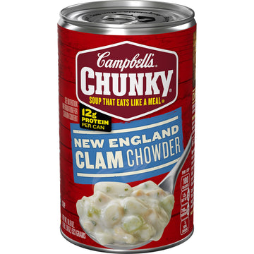 Campbell's Chunky Soup, New England Clam Chowder, 18.8 Oz Can