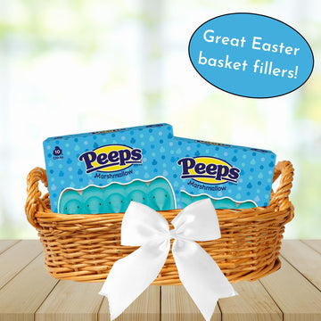 Needzo Blue Marshmallow Chicks Candy, Bulk For Parties, 50 Total Pieces (Pack Of 5)