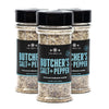 The Spice Lab No. 61 - Premium Gourmet Butcher's Salt & Pepper Blend - Kosher Gluten Free All Natural Brand - 5.9oz. Shaker Jar