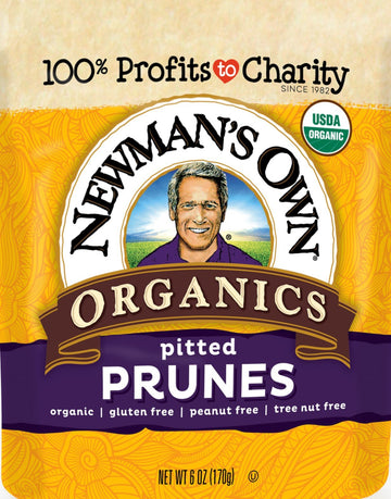 Newman'S Own Organics California Pitted Prunes 6-Ounce Pouches (Pack Of 12)