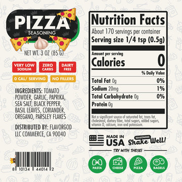 Flavor God Pizza Seasoning Mix, Large (Pack of 2), Natural, Gluten-Free, Vegan, Keto-Friendly, for Grilling Chicken, Beef, Seafood, Vegetables