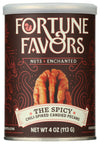 Fortune Favors Candied Pecans, Sweet and Salty Snack, Hand Crafted in Small Batches, USA-Grown (4oz, Spicy)