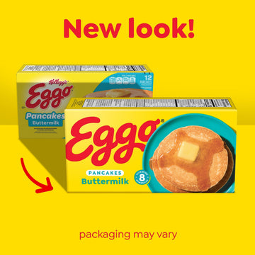 Eggo Frozen Pancakes, Frozen Breakfast, Breakfast Food, Buttermilk, 14.8oz Box (12 Pancakes)