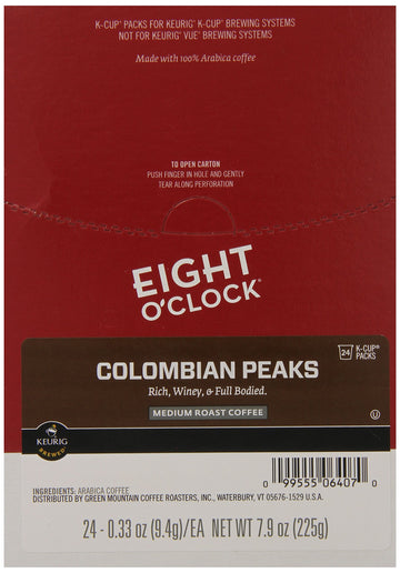 Eight O Clock Coffee, Colombian Peaks, 72 Count
