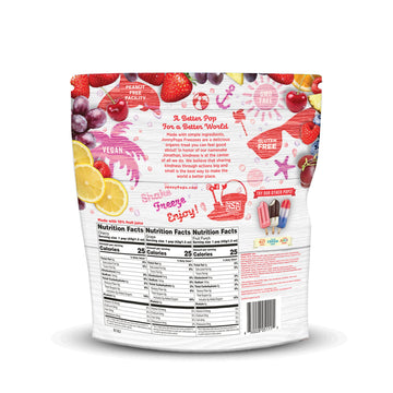 Jonnypops Organic Freezer Pops Variety Pack - Grape, Cherry, Fruit Punch - Top 8 Allergen Free, Vegan & Kosher (24 Count - 1 Pac