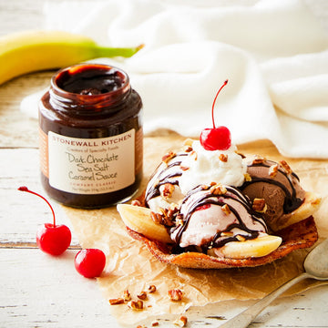 Stonewall Kitchen Dark Chocolate Sea Salt Caramel Sauce, 12.5 Ounces (Pack Of 2)