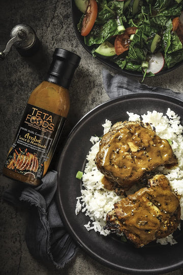 TETA FOODS Amba Sauce - Curried Mango, 12 oz, Orange, Perfect for Dipping and Cooking