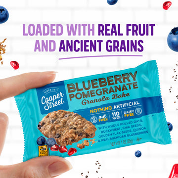 Cooper Street Granola Cookie Bake - Chewy Granola Bars With Chia, Flax, Buckwheat And Oats In Delicious Blueberry Pomegranate Fl