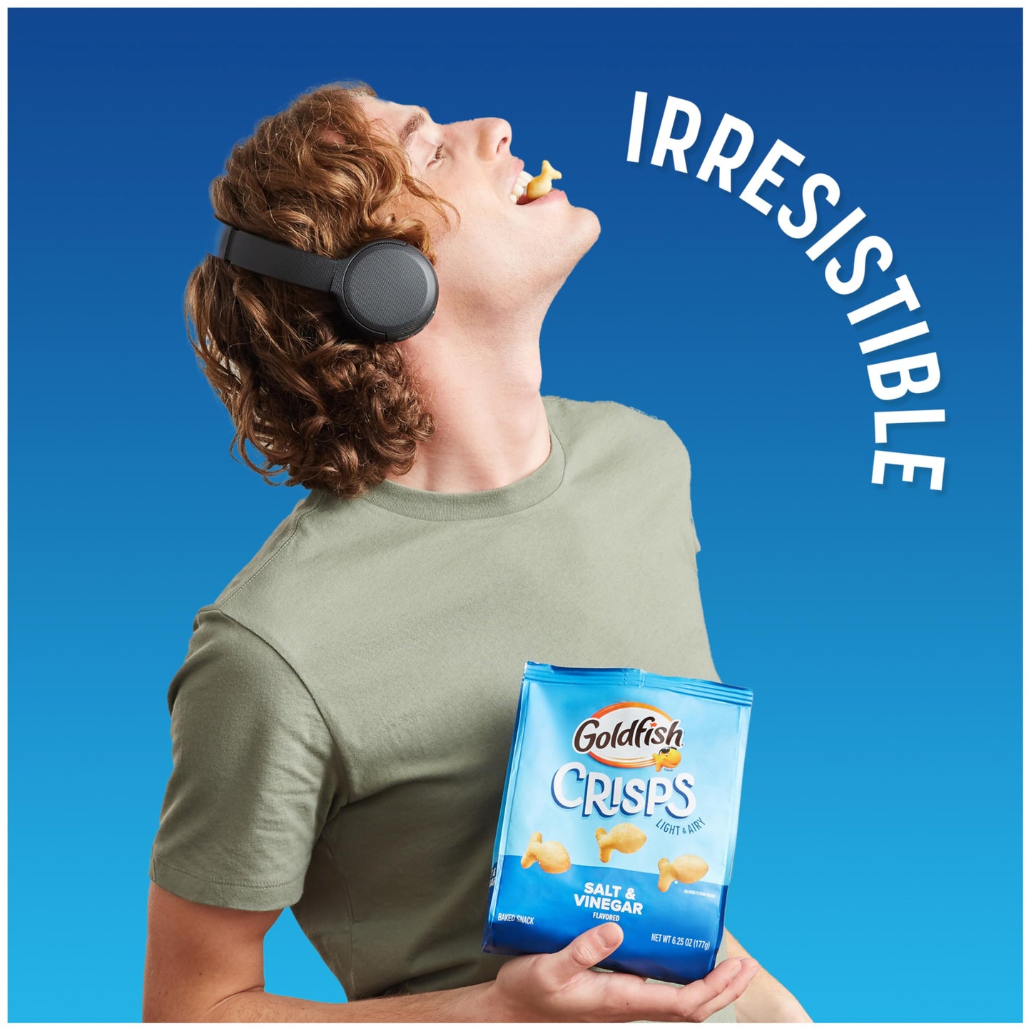 Goldfish Crisps Salt & Vinegar Flavored Baked Chip Cracker Snacks, 6.25 Oz Bag