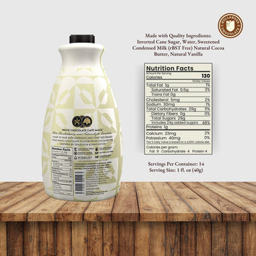 White Chocolate Caf Sauce By Hollander Chocolate Co. | Gourmet White Chocolate Sauce With Real Cocoa Butter For The Profession