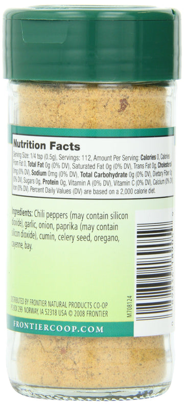 Frontier Seasoning Blends Salt-Free Mexican Seasoning, 2-Ounce Bottle