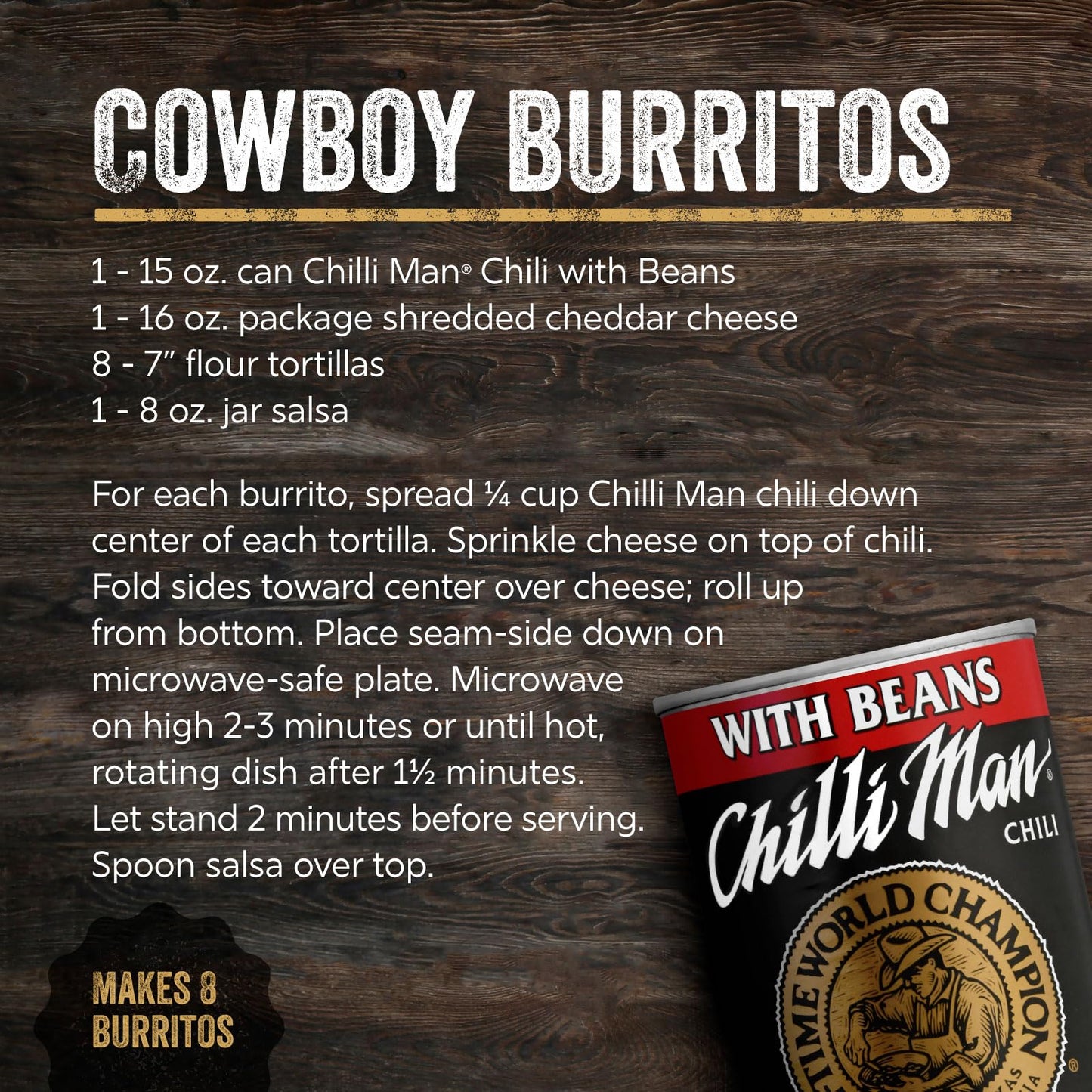 CHILLI MAN Chili With Beans (12 Pack) 15 ounce can