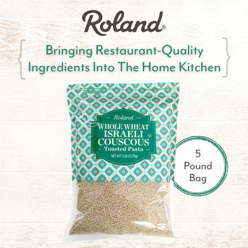 Roland Foods Whole Wheat Israeli Couscous, Toasted Pasta, Specialty Imported Food, 5-Pound Bag