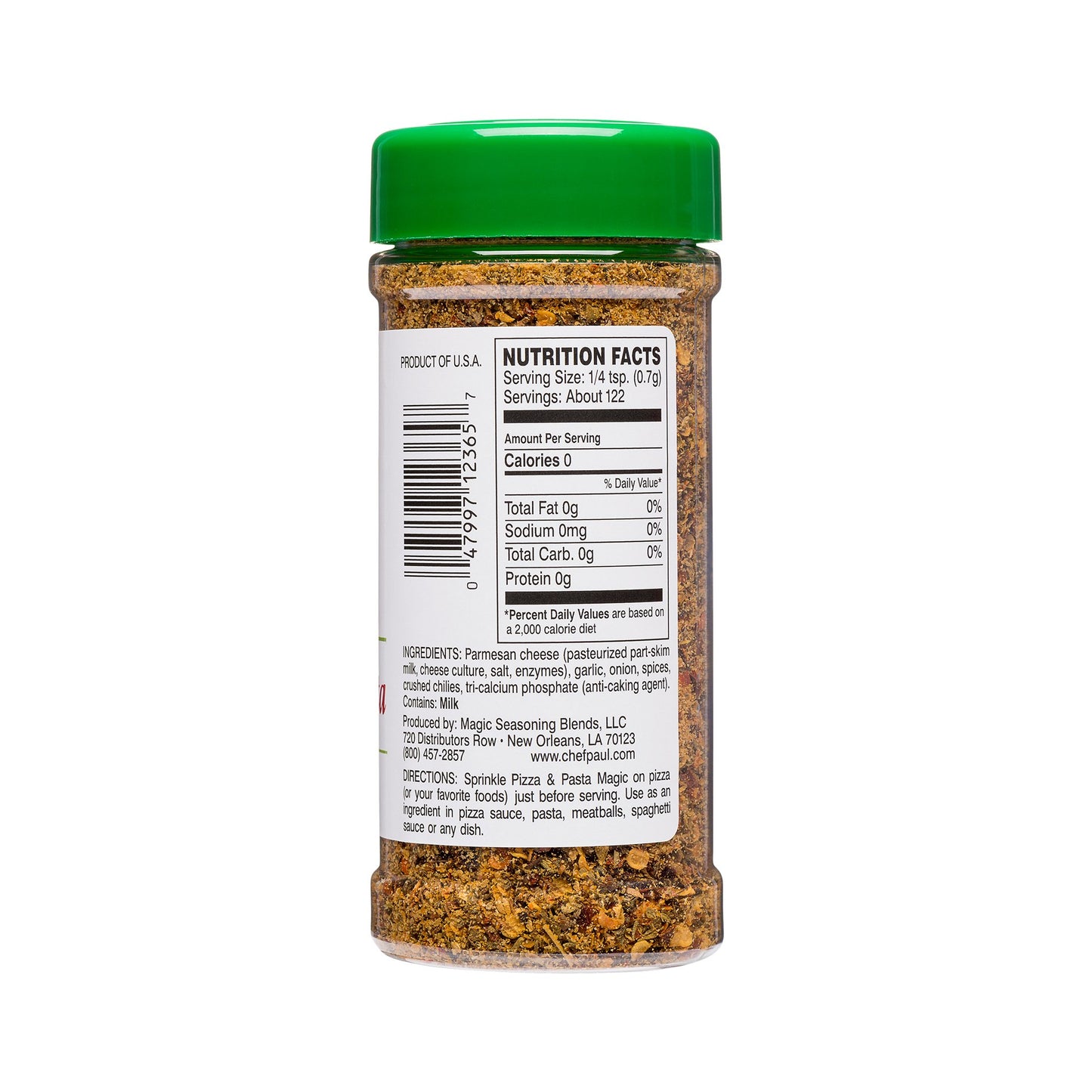 Chef Paul Prudhomme's Magic Seasoning Blends ~ Pizza & Pasta Magic Herbal, 3-Ounce Bottle