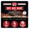 Dryagepro® Dry Age Bags For Meat, 12” X 24” Bags For Ribeye And Striploin Up To 18 Lbs, Pack Of 5, No Vacuum Sealer Needed, Easy-To-Use Steak Aging Kit
