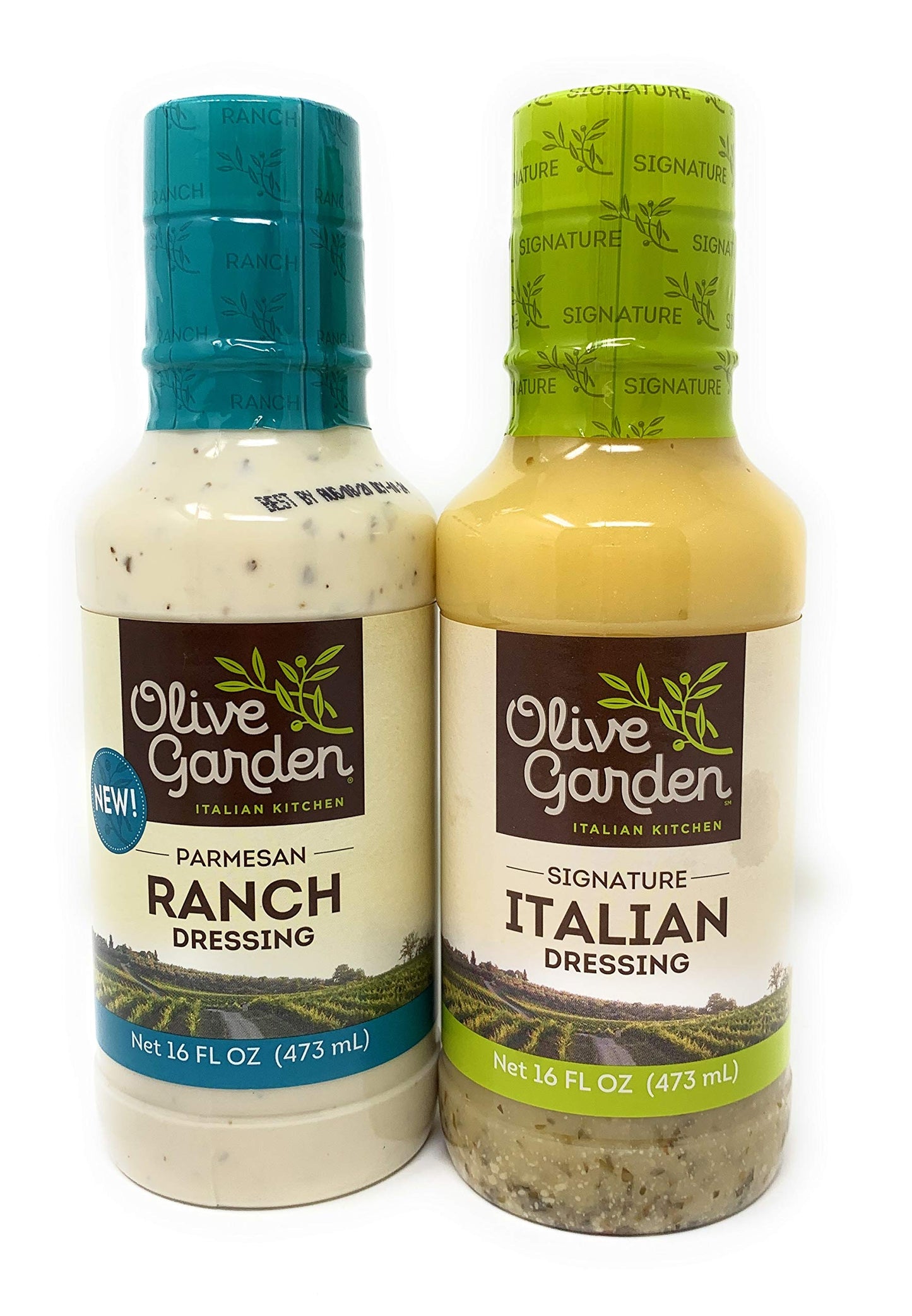 Olive Garden Signature Italian Dressing (16 fl oz) Olive Garden Parmesan Ranch Dressing (16 fl oz)! (2 Pack) Salad Dressing! Del