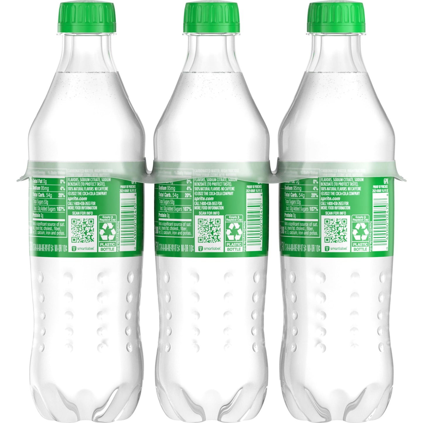 Sprite Lemon Lime Soda, Soft Drinks, 16.9 fl oz, 6 Pack, Model TS0417-A700ML-M131