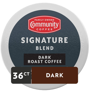 Community Coffee Signature Blend, Dark Roast Coffee Pods, Compatible With Keurig 2.0 K-Cup Malt-Inspired, 36 Count (Pack Of 1)