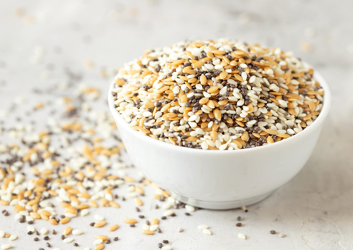Food To Live Organic Omega-3 Seeds Mix With Flax, Chia And Sesame, 2.5 Pounds Non-Gmo Whole Seeds, Raw, Kosher, Vegan. Rich In O