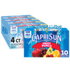 Capri Sun Fruit Punch Naturally Flavored Juice Drink Blend, 40 ct Pack, 4 Boxes of 10 Pouches