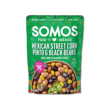 Somos Mexican Street Corn Pinto & Black Beans | Gluten Free, Non-Gmo, Vegan Ready-To-Eat Microwavable Meals - Healthy & Plant Ba