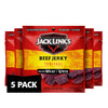 Jack Links Beef Jerky, Teriyaki, Multipack Bags - Flavorful Meat Snacks for Lunches, Ready to Eat Protein Snacks, Individual Packs - 7g of Protein, Made with 100% Beef - 0.625 oz (Pack of 5)