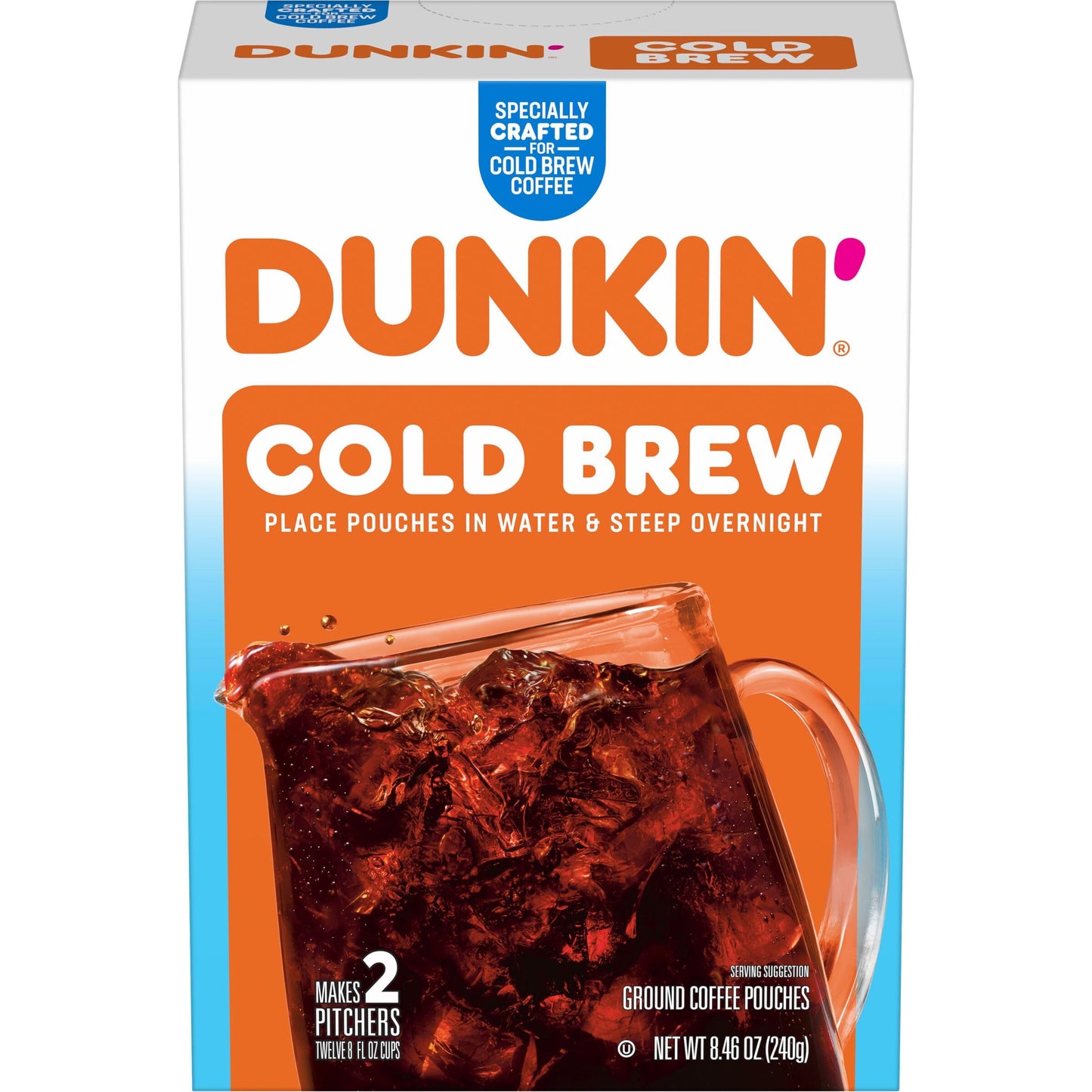 Dunkin' Cold Brew Ground Coffee Packs, 8.46 Ounce (Pack Of 1)