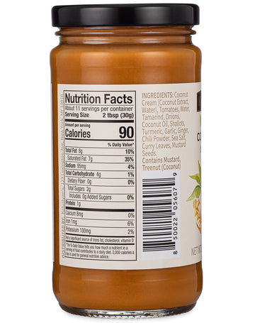 Kalustyan'S Coconut Curry Sauce, Indian Simmer Sauce - From New York City'S Favorite Spice Destination - Notes Of Tangy Tamarind