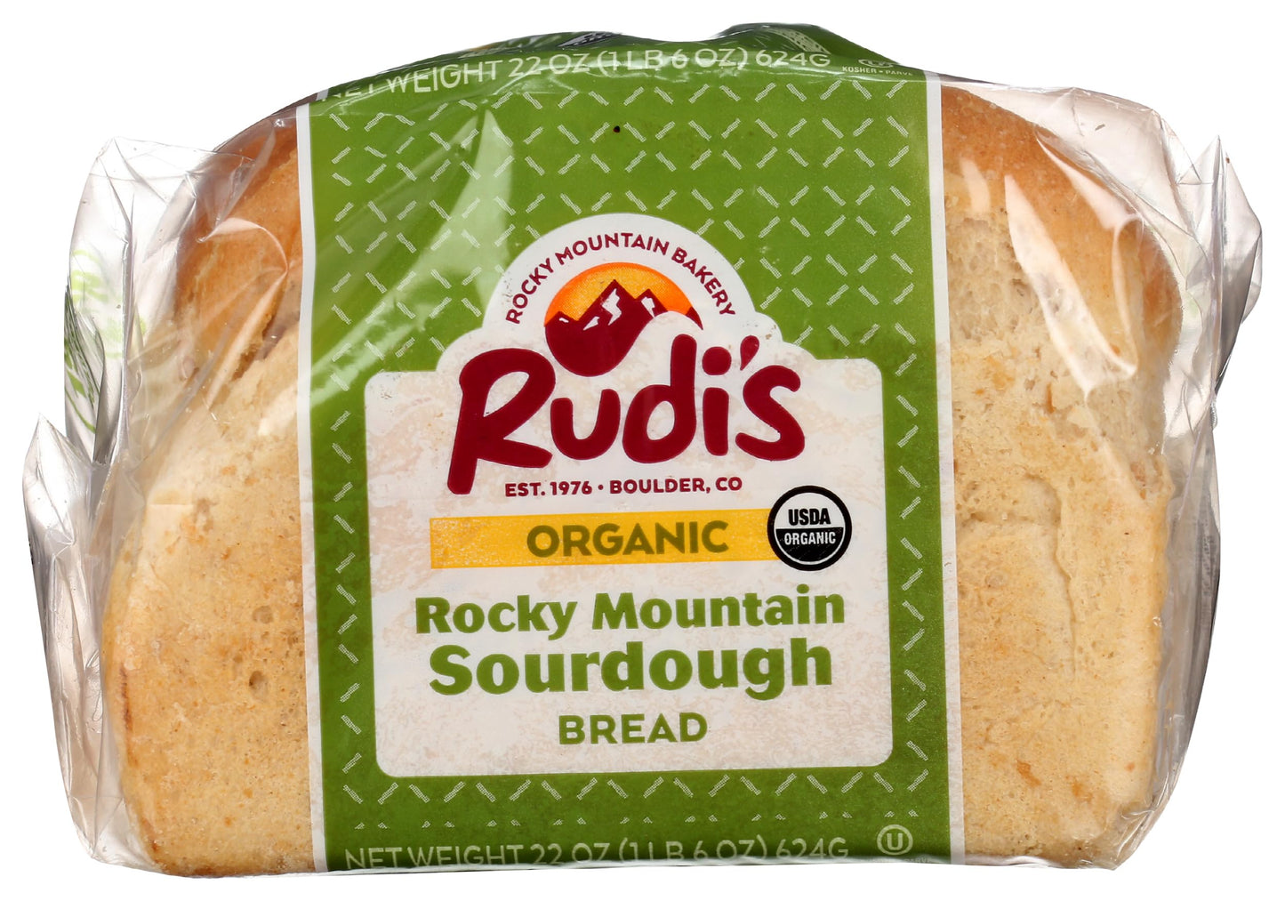Rudis Organic Bakery Rocky Mountain Sourdough Bread, 22 oz (Frozen)