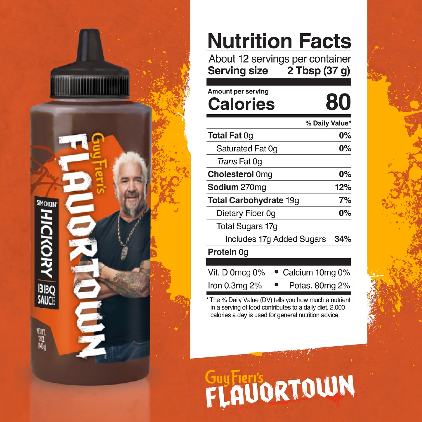 Guy Fieris Flavortown Bbq Sauce Variety Pack - Honey Bbq Sauce, Smokey Bbq Sauce, Barbecue Sauce Set, For Chicken Wings & Ribs -