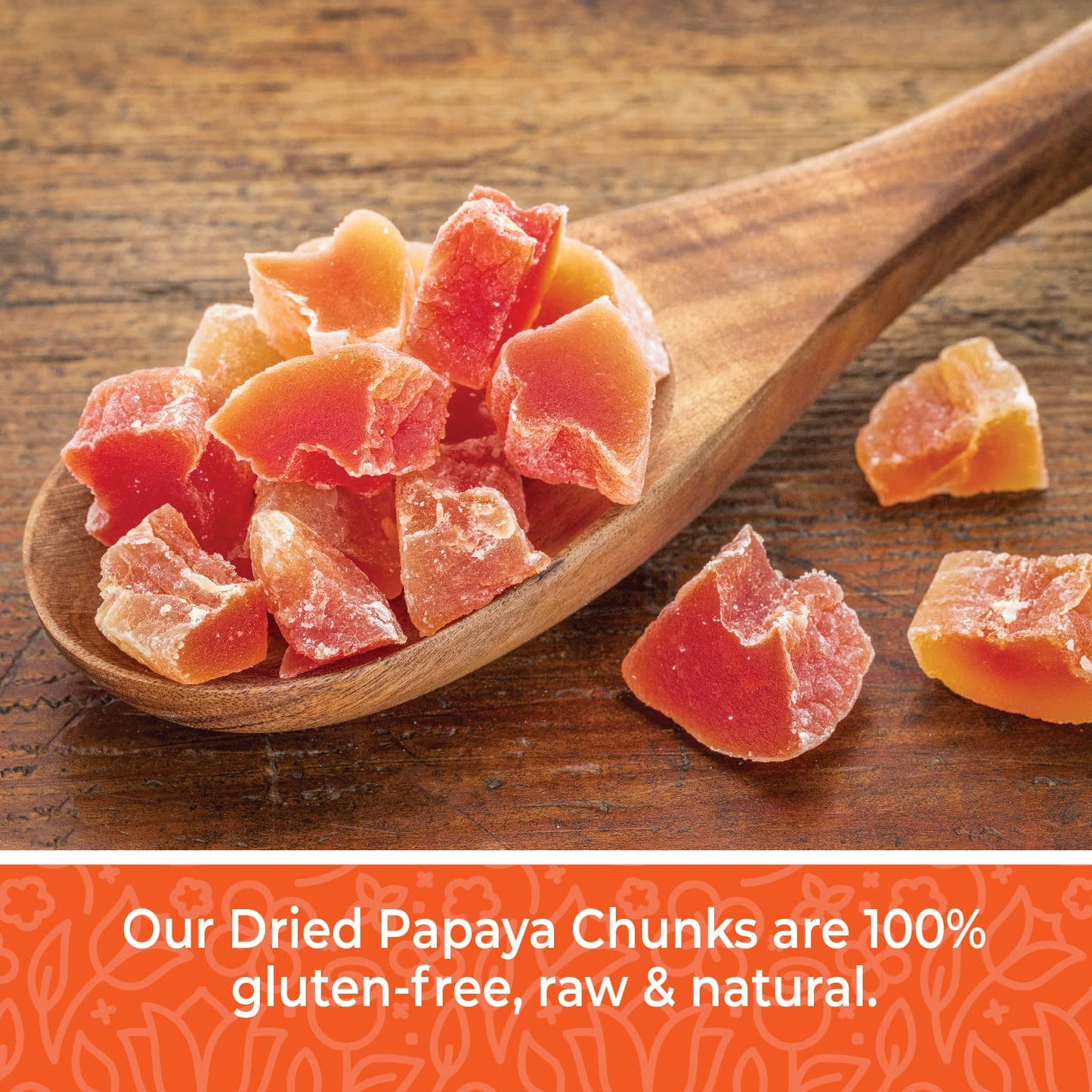 Dried Papaya Chunks, 1 Pound. Dried Papaya Fresh, Paw Paw Tree Diced Papaya Fruit, Lightly Sweetened. All Natural, Non-Gmo, 16 Ounces.