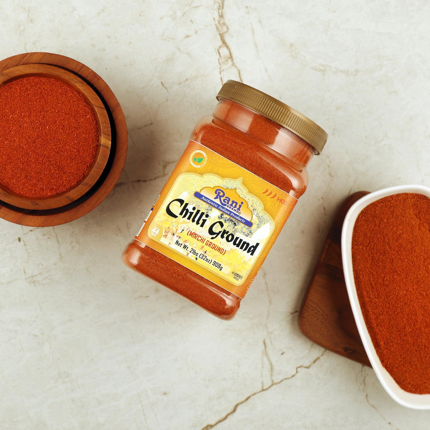 Rani Chilli Powder (Mirchi) Ground Indian Spice 32Oz (2Lbs) 908G Bulk Pet Jar ~ All Natural | Salt-Free | Vegan | No Colors | Gl