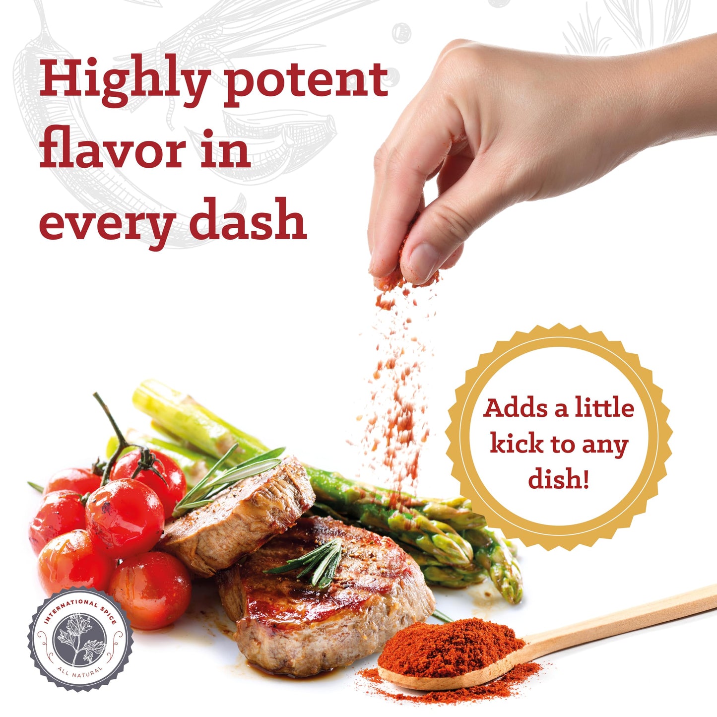Cayenne Pepper by International Spice, Red Cayenne Pepper Seasoning Powder, Essential Gourmet Kitchen Spice, Bulk, 5 lb. Bag