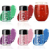 5 Colors Edible Glitter Set Edible Glitter for Drinks Luster Dust Shimmer Powder for Christmas Baking Cakes Cocktails Beverages Strawberries Cookies Candies Fondant (5g/Bottle)