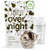 Oats Overnight Cookies & Cream Overnight Oats, 20g Protein, Gluten Free, 2.7 oz (Pack of 8 + Shaker Bottle)
