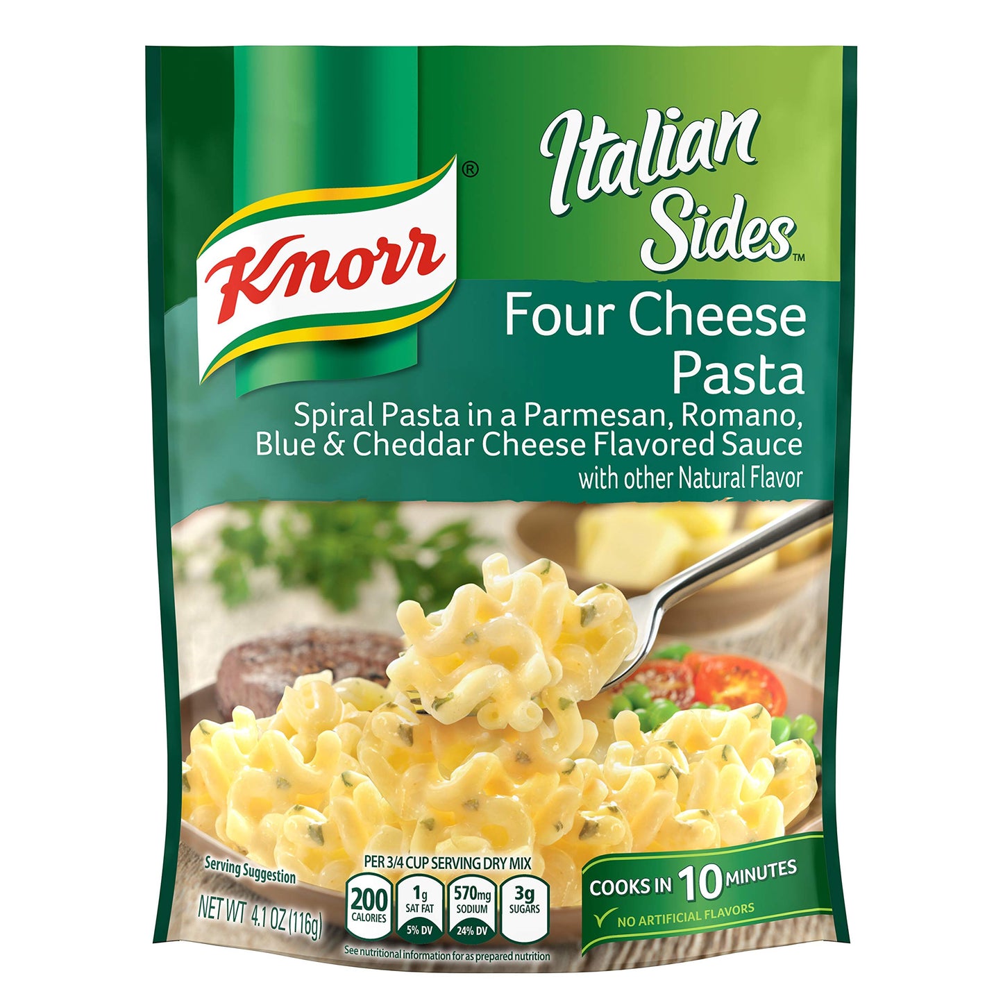 Knorr Italian Sides, Four Cheese Pasta Side Dish, 4.1 oz