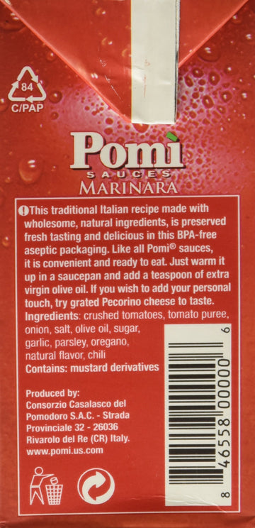 Pomi Marinara Sauce, 26.46 Ounce (Pack of 4)