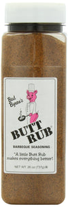 Bad Byrons Butt Rub Barbeque Seasoning, All-Purpose Dry Rub, 26 oz Shaker Bottle, Pack of 6