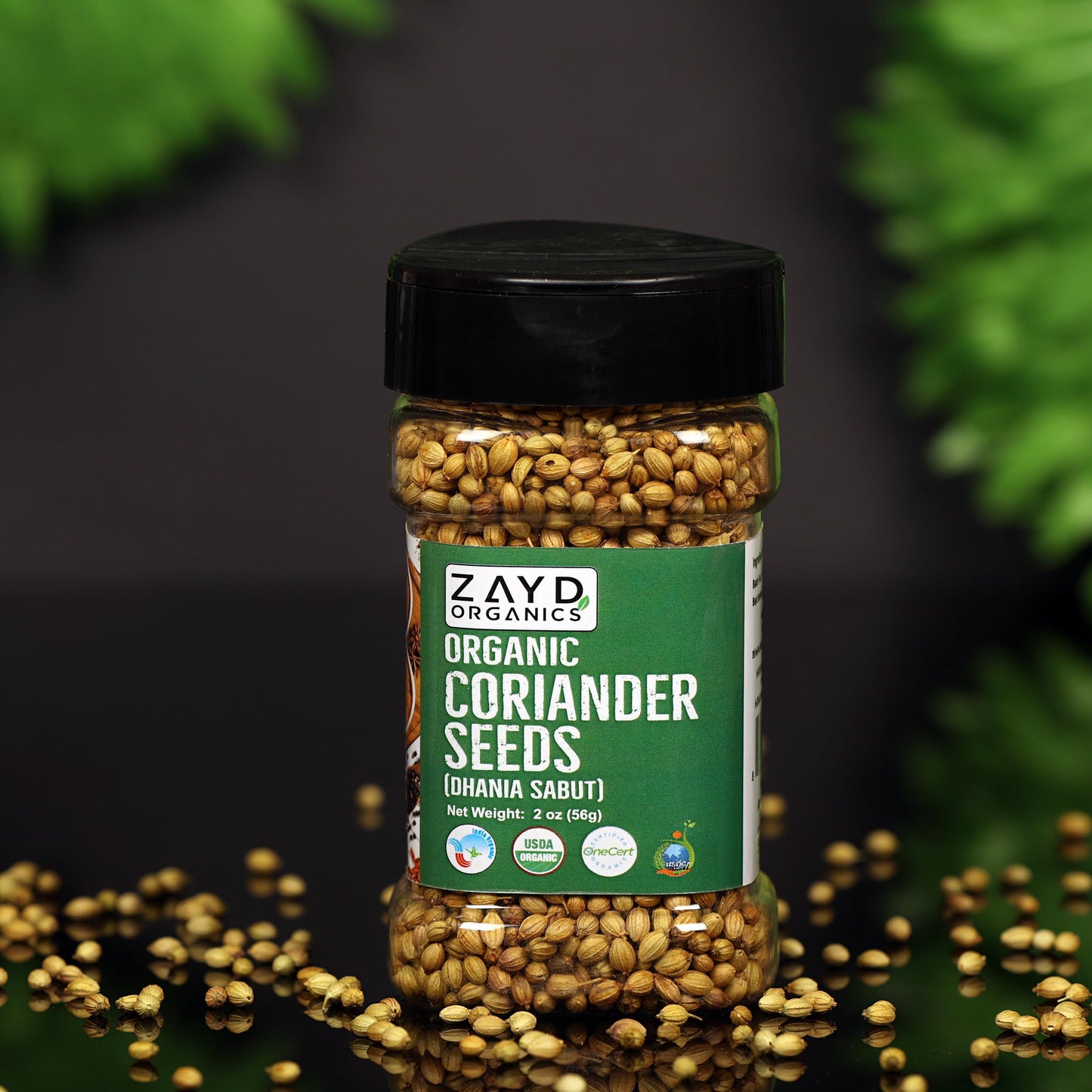 Zayd Organic Coriander Seeds, Coriander Whole, Dhania Whole, 2Oz