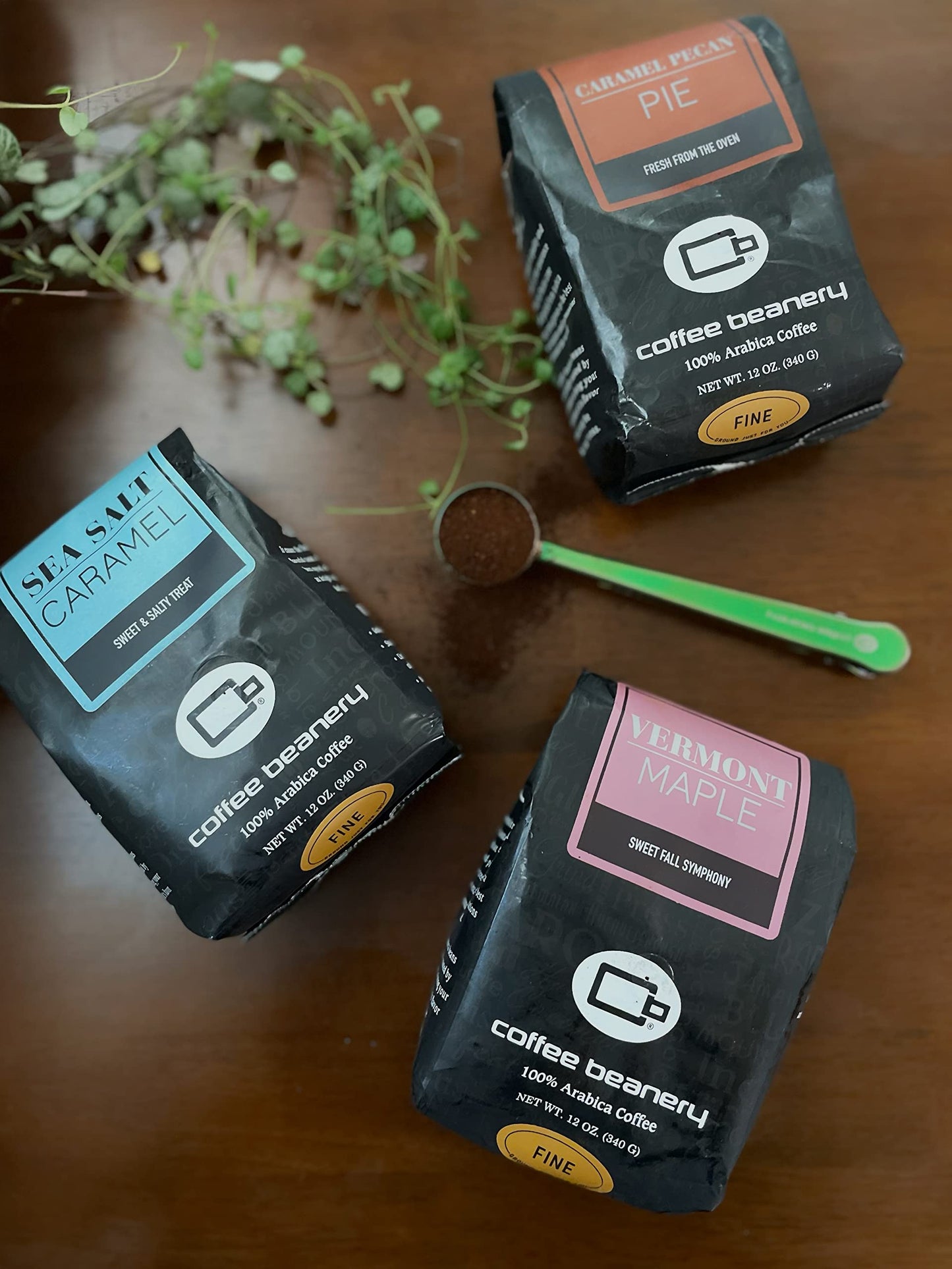 Sea Salt Caramel Flavored Coffee, Specialty Arabica Coffee, Medium Roast, 12 Ounce, Whole Bean