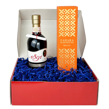 Brava Giulia Selections Gift Box | Premium Gourmet Italian Aged Del Duca Balsamic Vinegar Of Modena And Zahara Extra Virgin Oliv